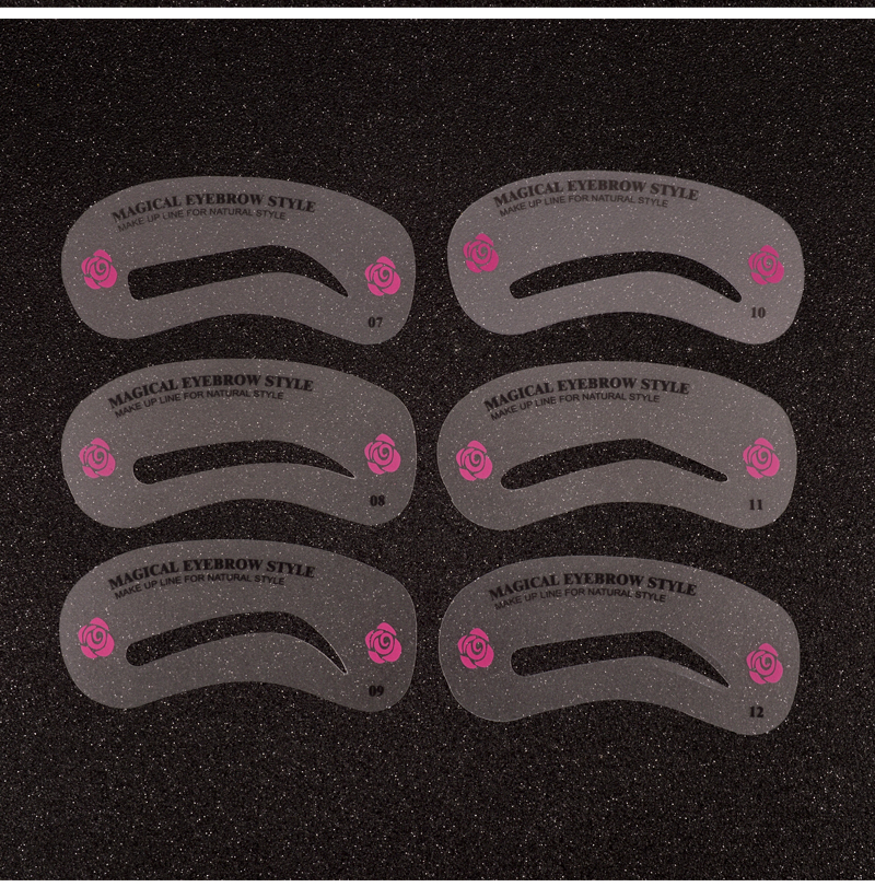 24 Pcs Pro Reusable Eyebrow Stencil Set Eye Brow DIY Drawing Guide Styling Shaping Grooming Template Card Easy Makeup Beauty Kit