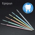 100PCS Plastic Double-end Toothpick Clean Teeth Interdental Brush Dental Floss Oral Hygiene Care Tooth Pick Stick Tool 6.3cm