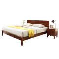 Nordic style 1.5m single bed modern simple hotel hotel 1.8m double bed bedroom furniture solid wood bed