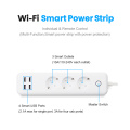 AVATTO WPS05 WiFi Smart Power Strip with 3 Outlets 4USB Ports Power Monitor,1.5m Extension Cord works with Alexa, Google Home