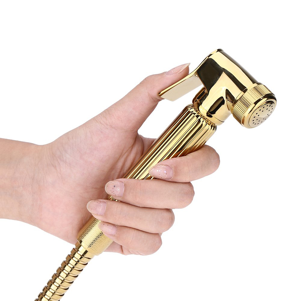 Toilet Hand Held Bidet Sprayer Kit Brass Chrome Plated Bathroom Bidet Faucet Spray Shower Head