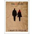 Vintage Classic Movie The X-Files I Want To Believe Poster Bar Home Decor Retro Kraft Paper Painting Wall Sticker.5077