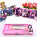 Anime Demon Slayer: Kimetsu No Yaiba Kamado Nezuko Student Multifunctional Pen Bag Pencil Case With Sharpener