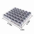36PCS Sewing Bobbins Black Polyester Sewing Thread Transparent Plastic Bobbin And Bobbin Clamps Sewing Machine Accessories Set