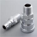 2Pcs Pneumatic Parts Euro Air Line Hose Compressor Connector Quick Release 3/8" BSP Male Thread Coupler Fitting Connector