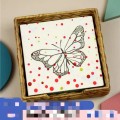 10pcs 33*33cm Red Bot Butterfly theme paper napkins serviettes decoupage decorated for wedding party virgin wood tissues