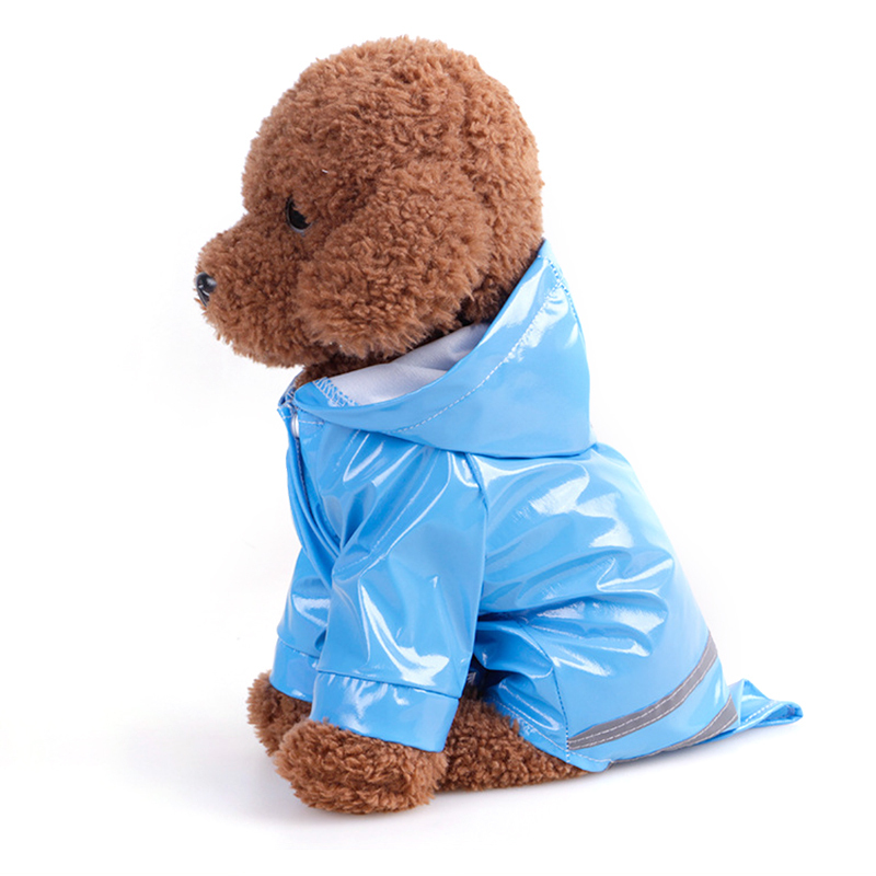 PU Raincoat for Dogs Cats Apparel Clothes Wholesale Summer Outdoor Puppy Pet Rain Coat S-XL Hoody Waterproof Jackets Dropship