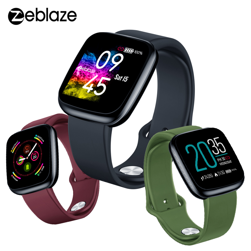 Zeblaze Crystal 3 Heart Rate Blood Pressure Monitor Smartwatch IPS Color Display Long Battery Life Smart Watch Activity Tracker