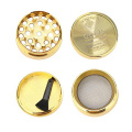 Best Selling Alloy Herb Tobacco Grinder Vanilla Spice Grinder Smoking Pipe Fittings Gold Hood Household Items