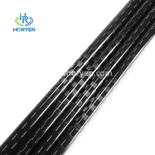 High modulus spread tow round carbon fibre pipe