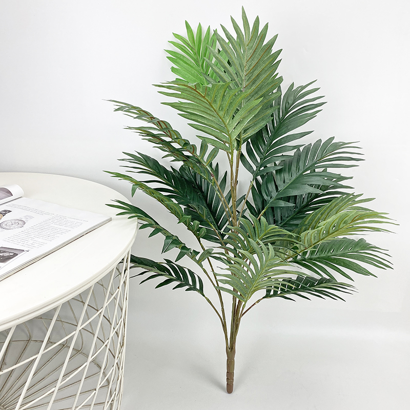 70cm 21Heads Large Tropical Palm Tree Green Plant Branch Silk Palm Leaves Faux Monstera Bouquet for Home Bonsai Decoration