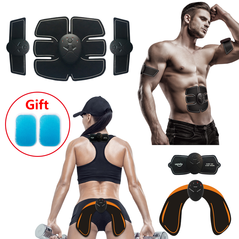 Abdominal Muscle Trainer EMS Electric Pulse Massager Ab Wireless Vibration Body Slimming Machine Fat Burning Fitness Training
