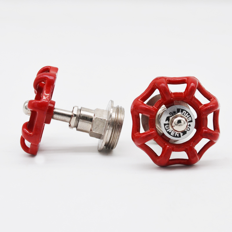 LOFT Cast iron valve handle gate valve ball valve red hand wheel DN15 DN20 DN25 shutoff value Decorative water pipe fittings