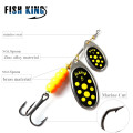 FISH KING 11cm-25G Brass Material Long Cast Spinner Bait Fish Metal Lures With Treble Hook Fishing Lure