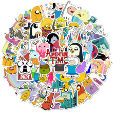 100pcs Cartoon Adventure Time Waterproof Girl Stickers Skateboard Suitcase Guitar Graffiti DIY Sticker Children Classic Toy
