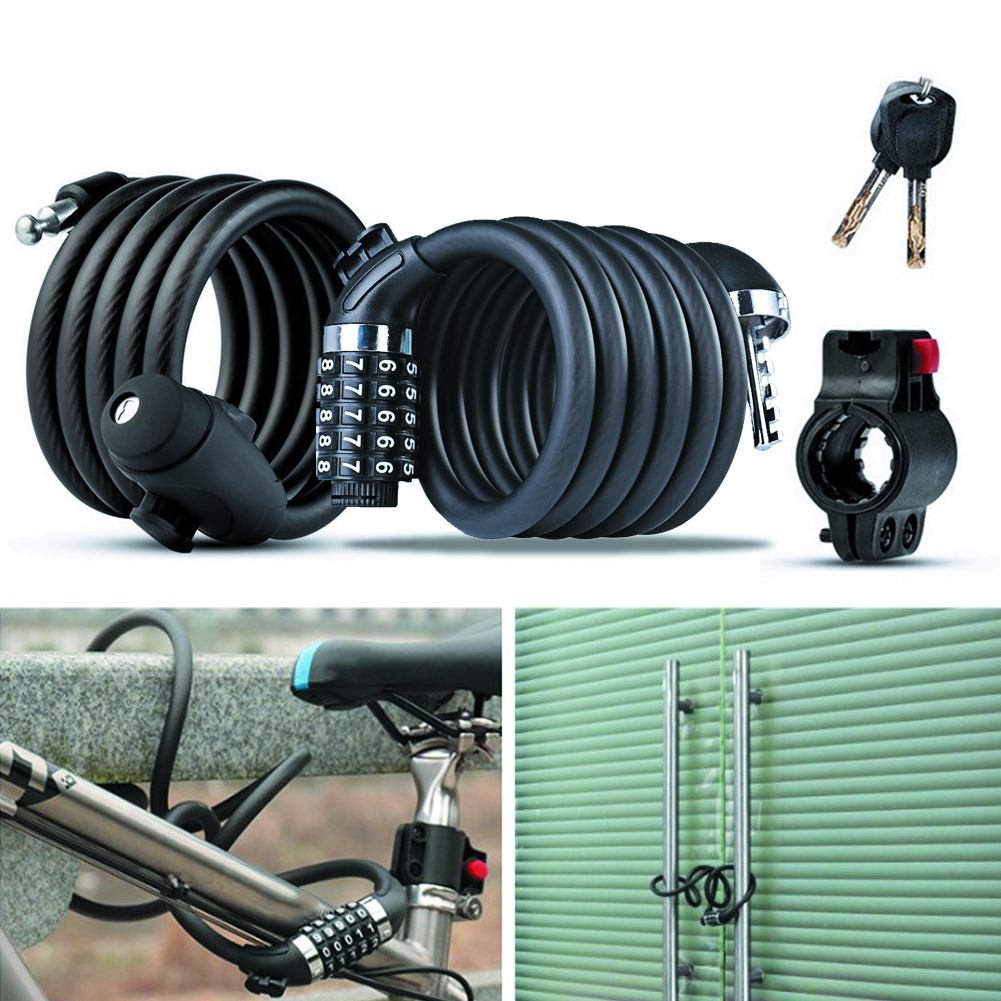 Anti Theft Bike Lock Steel Wire Safe Bicycle Lock quality MTB Road Bicycle Lock 1.2m 1.8m