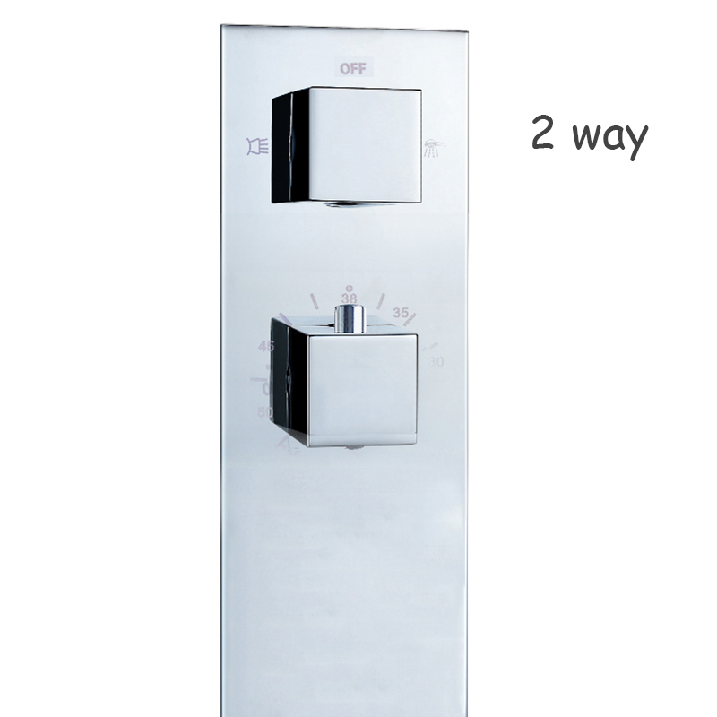 Chrome Polished Thermostatic Faucet Cartridges Triple Shower Mixer Valve 2 ways 4 ways Faucet Cartridges Valve