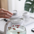1pc Glass Juice Water Bottle Jug Drinkware Large Capacity Bottles Tea Pot with Lid Water Dispenser Container Household