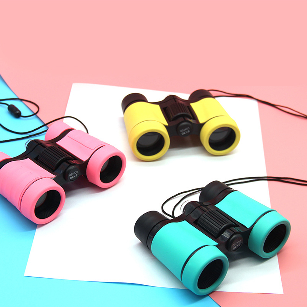 Focal Adjustable Children Binoculars Telescope Binoculars Toy Game Props Birthday Present For Entertaining Bird Watching Pink