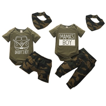 New Summer Toddler Baby Boy Clothes Set Romper Bodysuit Top Pants Shorts Bibs Outfits 3PCS