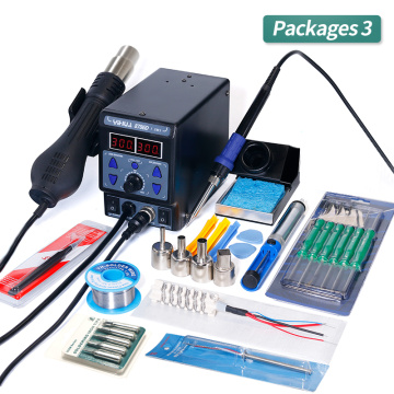 YIHUA 8786D-I SMD Soldering Station Double Digital Display Cool Hot Air Gun Soldering Iron 2 in 1 Rework Station