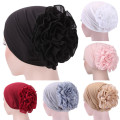 Women Floral Lace Turban Hat India Cap Muslim Hats Hairnet Chemo Cap Flower Bonnet Beanie