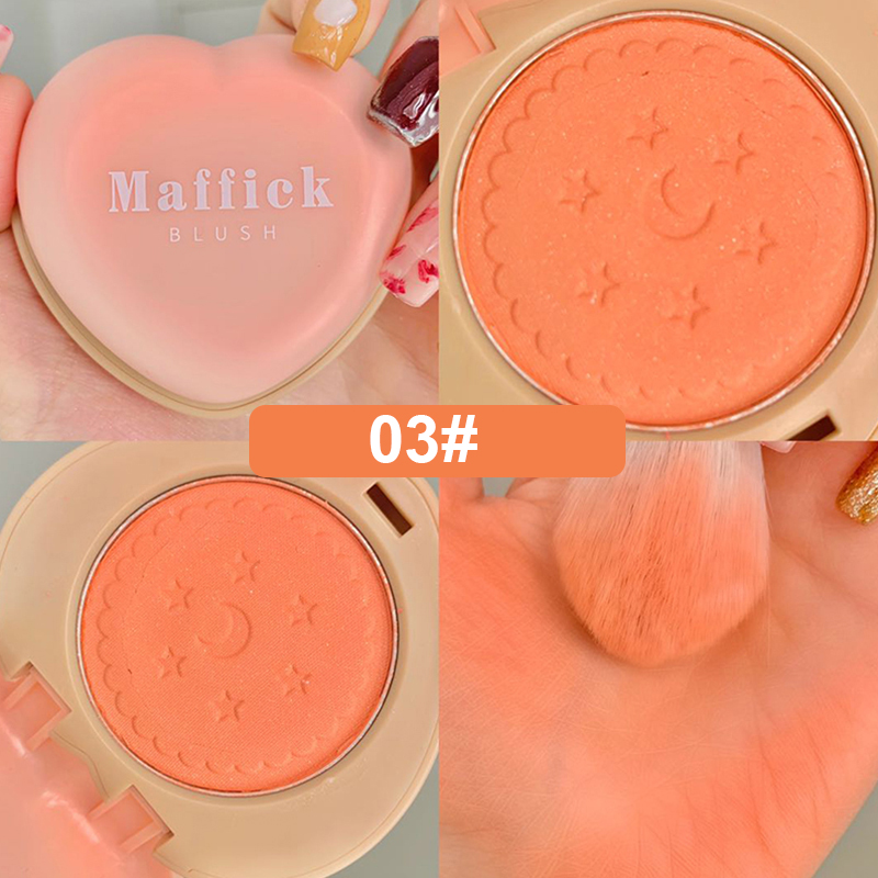 Heart Shape Face Blusher Powder Makeup Cheek Blusher Powder Minerals Palettes Blusher Brush Palette Cream Natural Blush TSLM1