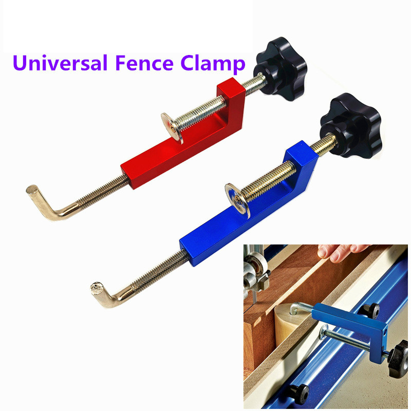 Universal Fence Clamp Aluminium Fixing Fixture G Clamp for Wood Working Benches Saw Machinery Wood Router