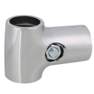 Silver Aluminum 25mm Display Rack Clamp Pipe Fittings Scaffold Composite Tube Tee Connector Drying Rack Pipe Fitting