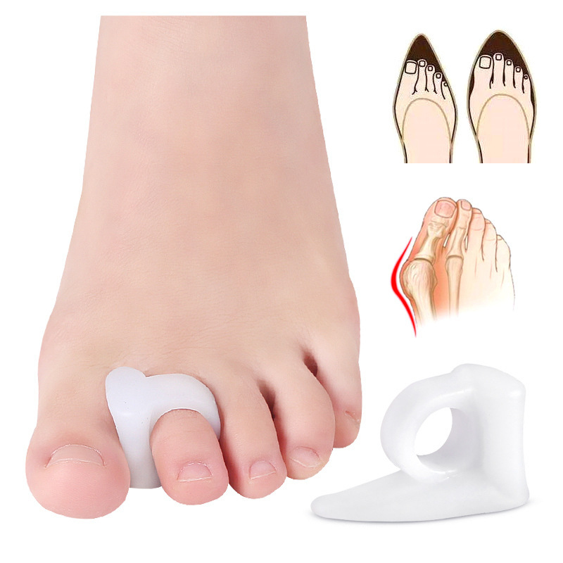 2Pcs Big Toe Separator Bone Corrector Foot Fingers Protector Straightener Silicone Bunion Adjuster Feet Massager Pedicure Tool