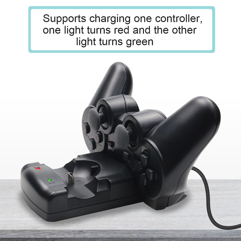 USB Dual Charger Station For Sony PS3 Controller Joystick Powered Charging Dock For Dualshock 3 Gampad Move Navigation