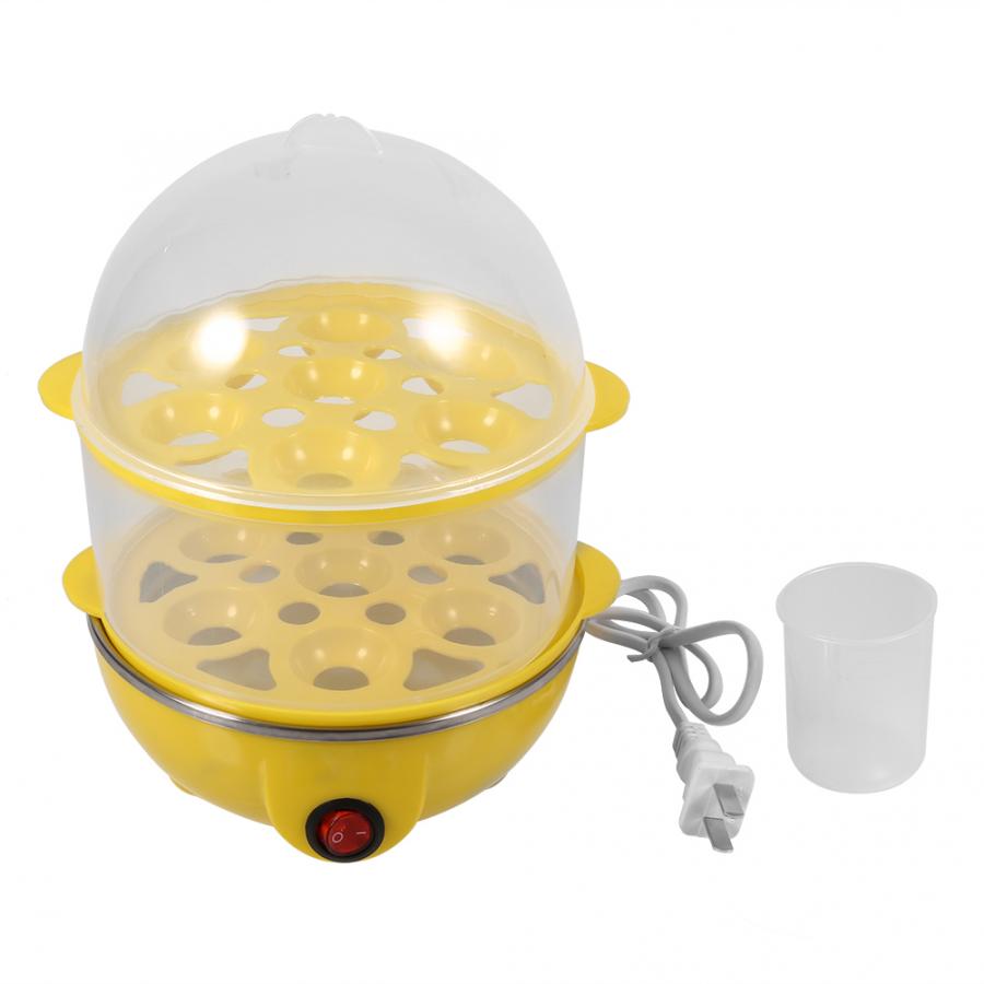 Multifunctional Electric Eggs Boiler 220V 50HZ Double Layer 14 Egg Electric Egg Boiler Cooker Mini Steamer Poacher Cookware