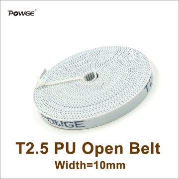 POWGE 4meters T2.5 PU Open-Ended Timing Belt T2.5-10 Width=10mm T2.5 10 Belt Fit T2.5 Timing Pulley For 3D Printer CNC RepRap