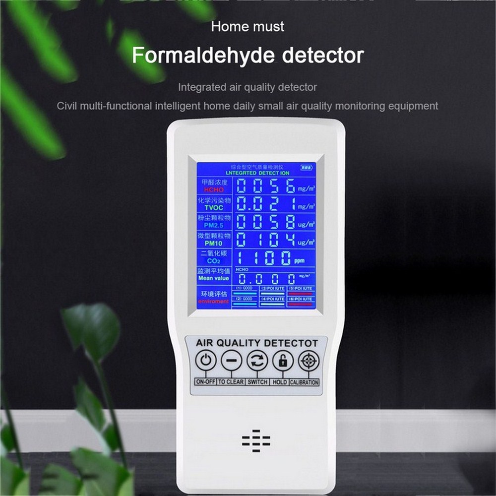 Formaldehyde detector Gas Analyzers CO2 PM 2.5 Meters TVOC HCHO AQI Carbon Dioxide Detector Protable Air Quality Tester