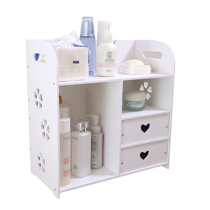 OUSSIRRO Bathroom Shelves Wall Hanging Shampoo Cosmetics Storage Rack Wall Partition Waterproof Space Utilization Tissue Box