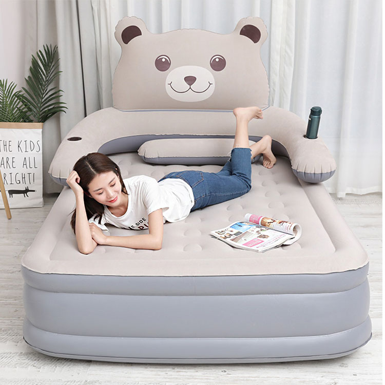 Soft Air Mattress Bed With Backrest Bear Bed 3