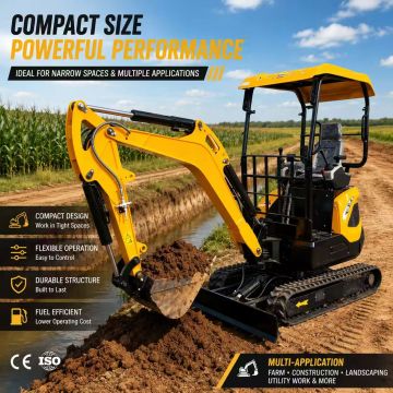 High Performance 2.5T Mini Excavator Trenching Projects
