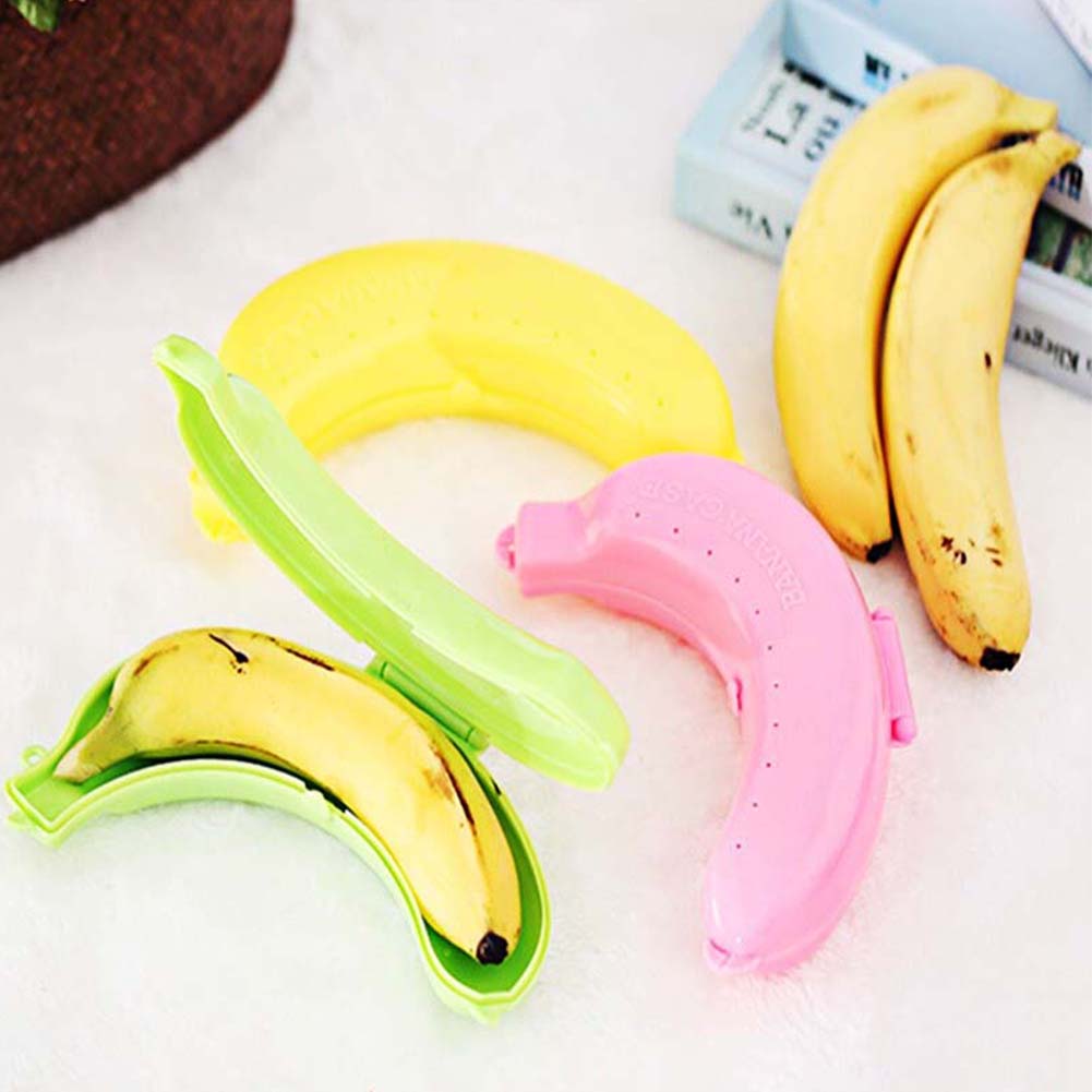 Cute Banana Case Protector Box Container Trip Outdoor Lunch Fruit Storage Box Holder Banana Trip Outdoor Travel Storage Box