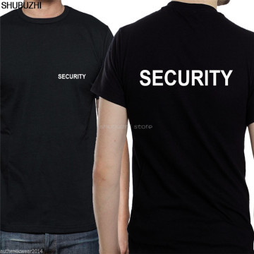 SECURITY T SHIRT TOP WORK DOORMAN BOUNCER DOOR MAN BODYGUARD GUARD TEE Cool Casual pride t shirt men Unisex New Fashion sbz6382