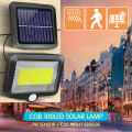 100 LEDs Solar Lamp IP65 Waterproof Sun Power Wall Lights PIR Motion Sensor Outdoor Emergency Light for Garden Industrial Garage