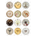 24pcs/lot Round Vintage Clock Pocket Watch Photo Glass Cabochon 10mm To 25mm for DIY Jewelry Making Findings & Components T124