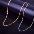 Men's Hip Hop Maiami Cuban Chain 3mm 20" 24" 30" Gold Color Stainless steel Link Necklace Hip hop Jewelry For Women