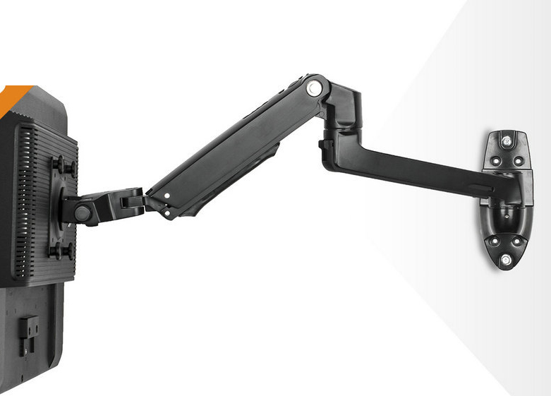 DL-7012 10"-27" LCD monitor wall mount bracket TV stand aluminum 360 rotate full motion pivot double stretchable arm 1-10kg