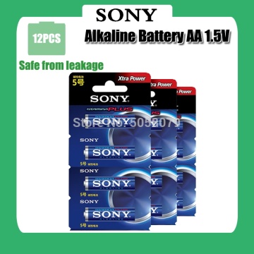 12pcs Original Sony LR6 1.5V AA Alkaline Battery For Electric toothbrush Toy Flashlight Mouse clock Dry Primary Battery