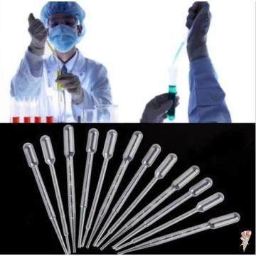 10Pcs Pipettes Disposable Graduated Pasteur Pipette Dropper Polyethylene Laboratory Makeup Tools 3ML