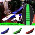 AUDEW Motorcycles Seat Cover Dirt Bike Off-road Gripper Soft Leather Striped Design Leather + Vinyl Material Wear Resistant