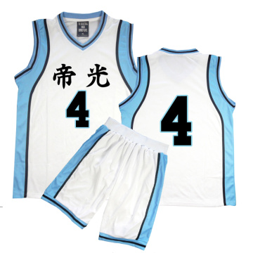 Anime Kuroko no Basuke Basket Cosplay Teiko School Uniforms Men Jersey Sportswear T-shirt/ Shorts and No. 4 5 6 7 8 15