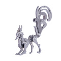 DIY Assembled Model Kit 3D Stainless Steel Assembled Detachable Model Puzzle Ornaments - Nine-tailed Fox