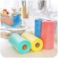 New 25pcs/roll Non-woven Fabric Kitchen Cleaning Cloth Multi-functional Disposable Dry/wet Non-stick Oil Wash Towel Dishcloth