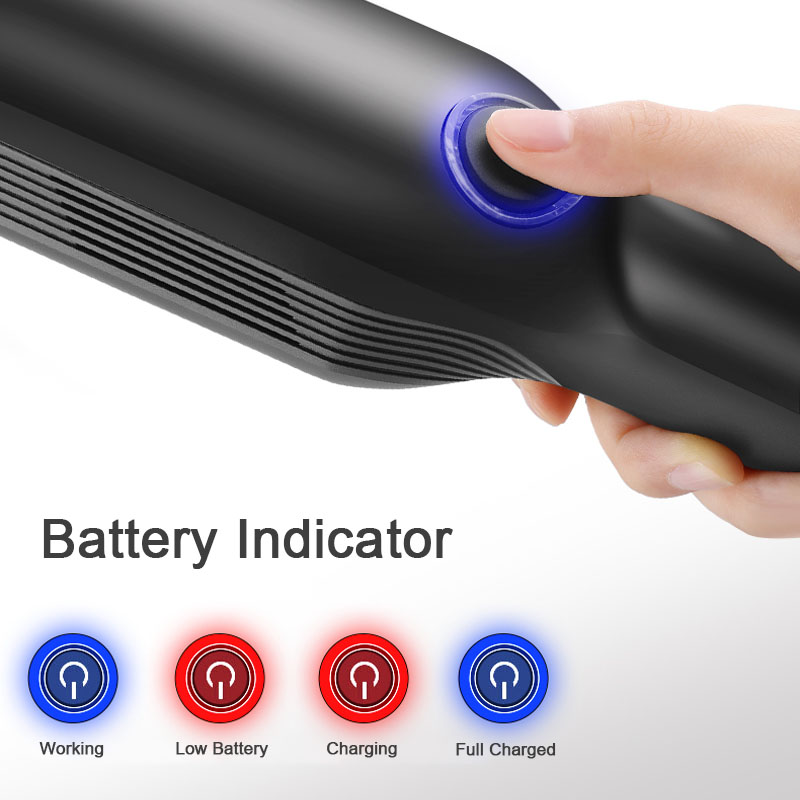 Wireless Car Handheld Vacuum Cleaner Rechargeable 2000mAh Battery HEPA Filter Powerful Cordless Cleaning Machine for Home Office